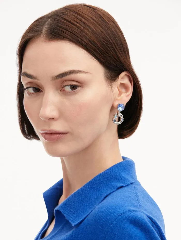 Women Oscar De La Renta Earrings Scramble ChainLink Earrings Aquamarine Women Oscar De La Renta Earrings Scramble ChainLink Earrings Aquamarine