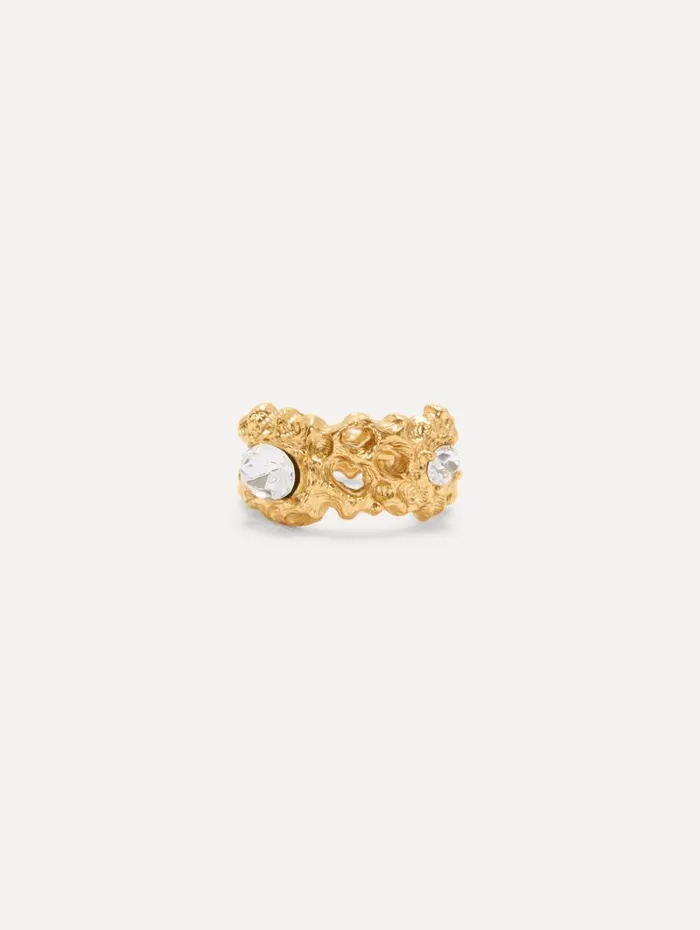 Women Oscar De La Renta Rings Coral Ring Crystal