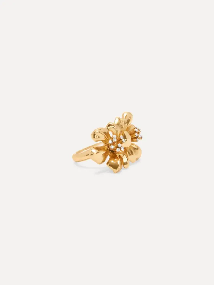 Women Oscar De La Renta Rings Twin Flower Ring Gold Women Oscar De La Renta Rings Twin Flower Ring Gold