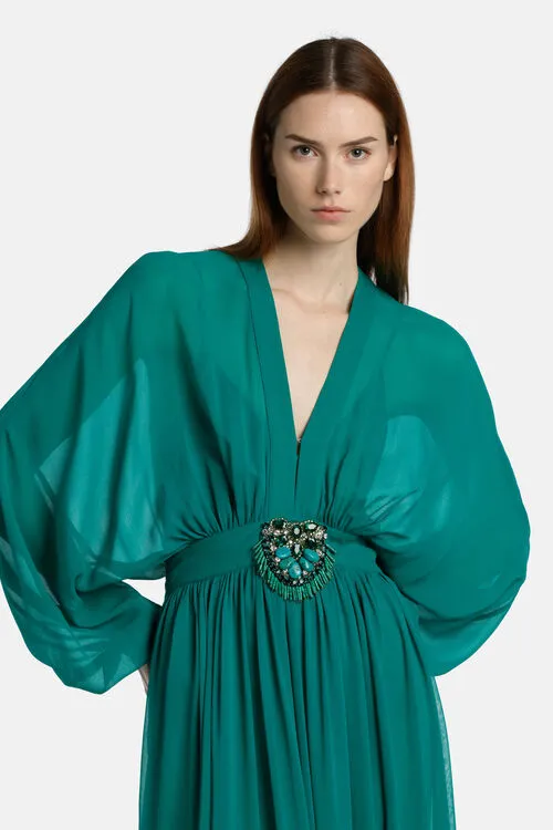 Women Paiolo Paiolo Emerald Green Formal Dresses Luisa Spagnoli Women Paiolo Paiolo Emerald Green Formal Dresses Luisa Spagnoli