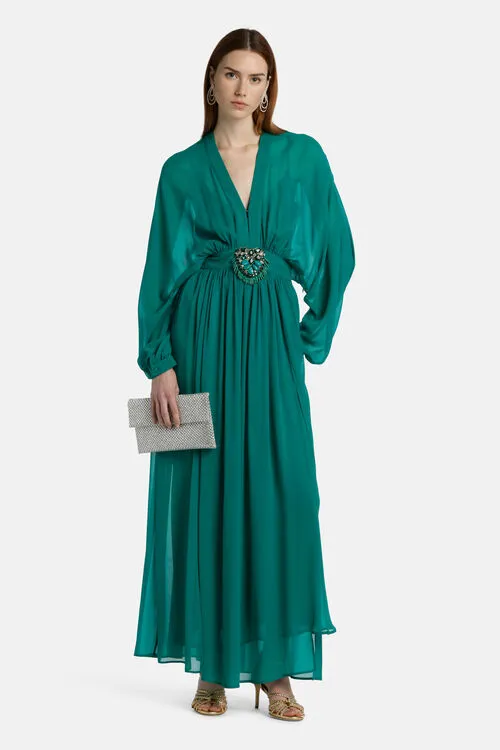 Women Paiolo Paiolo Emerald Green Formal Dresses Luisa Spagnoli Women Paiolo Paiolo Emerald Green Formal Dresses Luisa Spagnoli