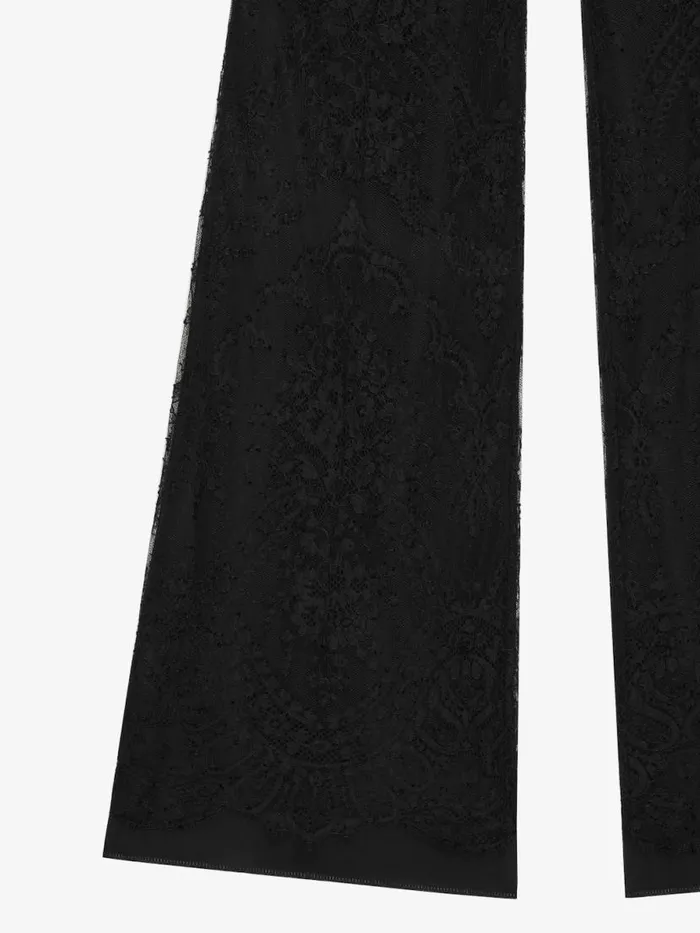 Women Pants and Shorts Givenchy Flare Pants In Lace Black