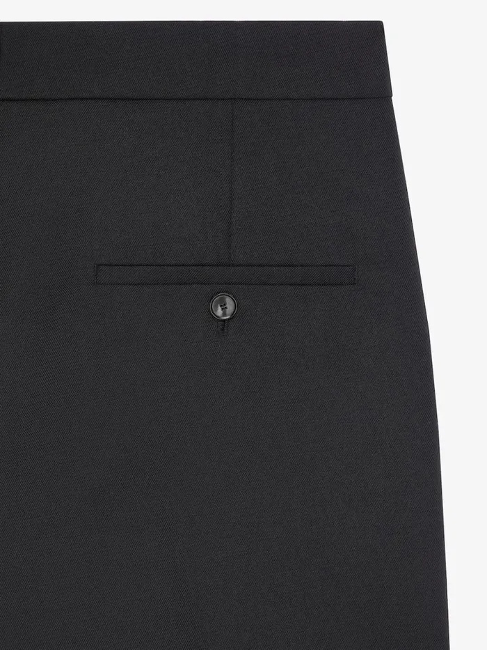 Women Pants and Shorts Givenchy Flare Tailored Pants In Tricotine Wool And Mohair Black