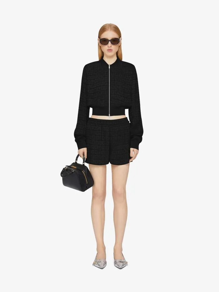 Women Pants and Shorts Givenchy Shorts In 4G Jacquard Black