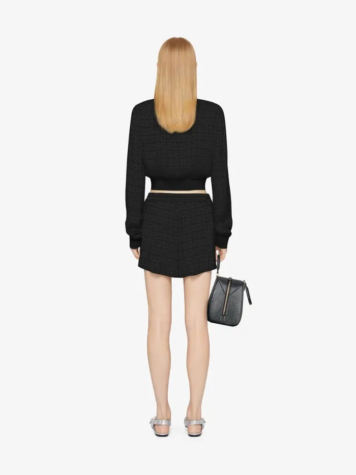 Women Pants and Shorts Givenchy Shorts In 4G Jacquard Black