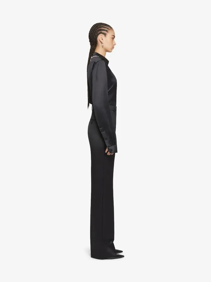 Women Pants and Shorts Givenchy Tailored Pants In Satin Black