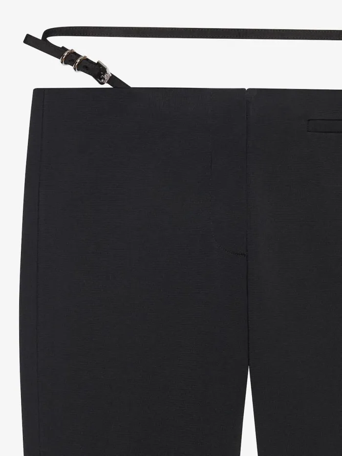 Women Pants and Shorts Givenchy Voyou Flare Tailored Pants In Punto Milano Black