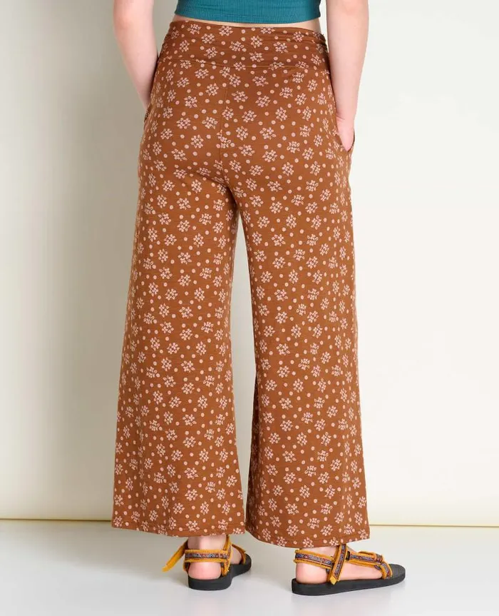 Women Pants Toad and Co Chaka Wide Leg Pant Fawn Polka Dot Print