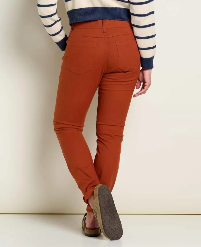 Women Pants Toad and Co Earthworks 5 Pocket Skinny Pant Cinnamon