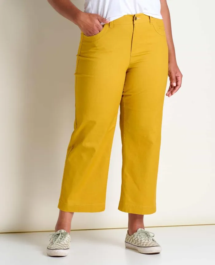 Women Pants Toad and Co Earthworks Wide Leg Pant Pollen