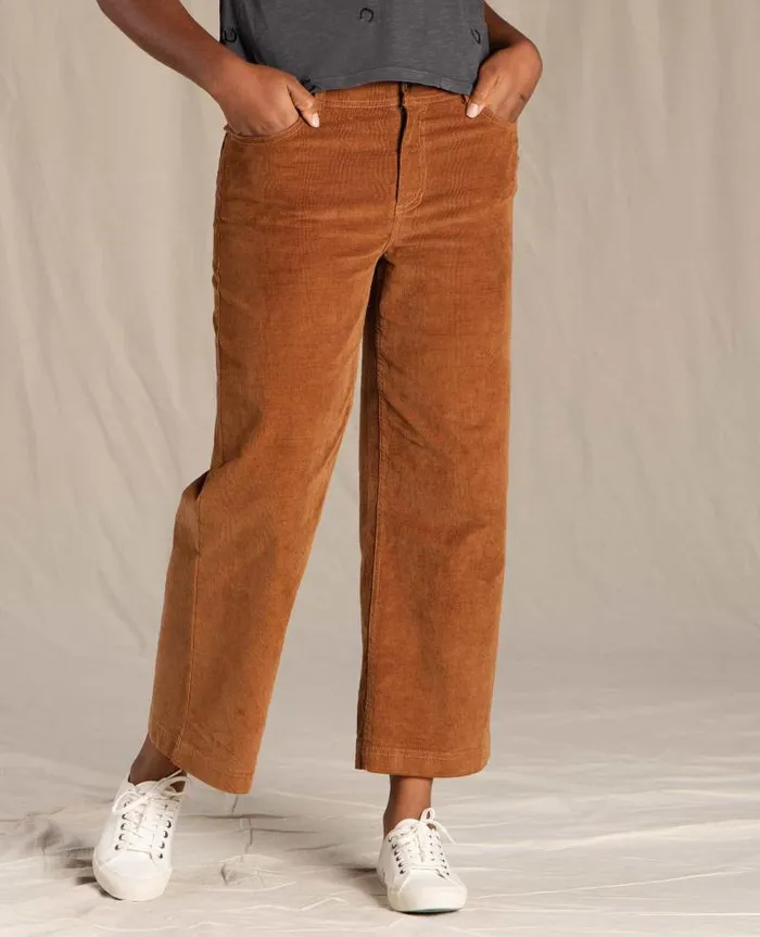 Women Pants Toad and Co Karuna Cord Wide Leg Pant Brown Sugar