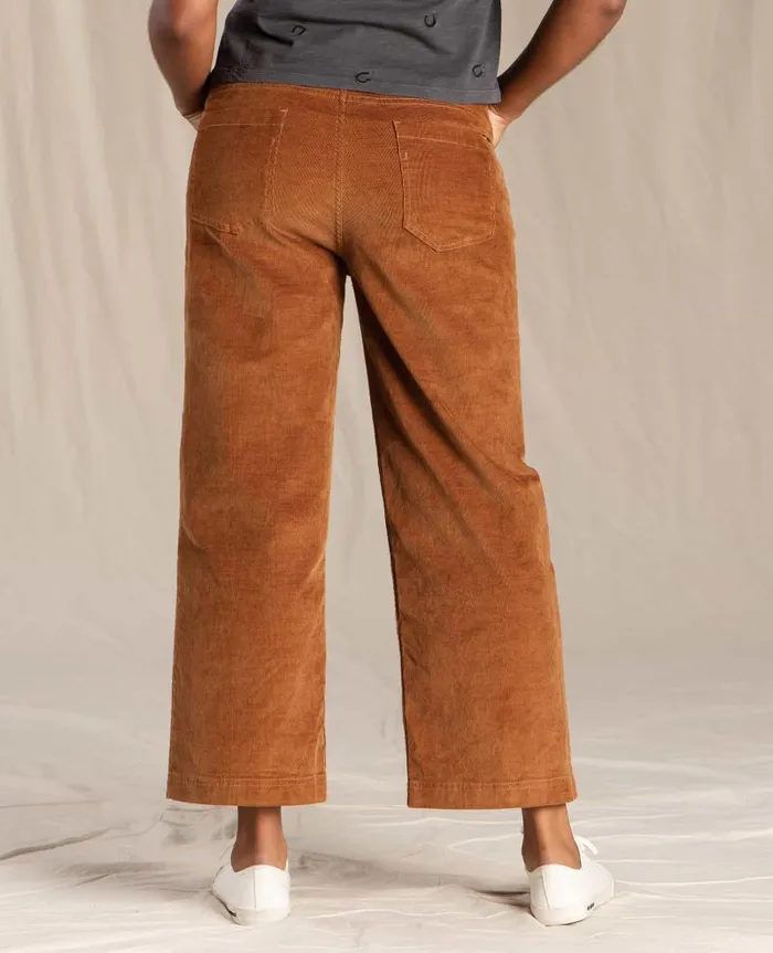 Women Pants Toad and Co Karuna Cord Wide Leg Pant Brown Sugar