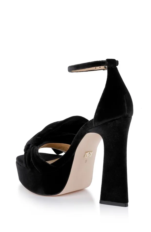 Women Platform Badgley Mischka Alora Ii Platform Sandals Black Velvet