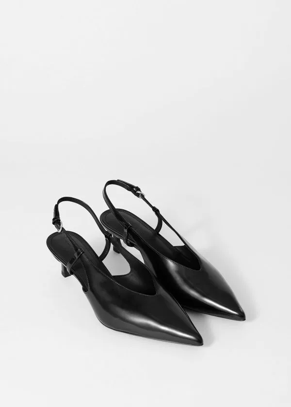 Women Pumps and Other Stories Classic Leather Slingback Pumps Black