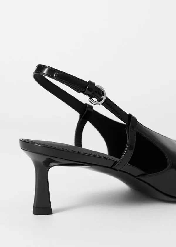 Women Pumps and Other Stories Classic Leather Slingback Pumps Black