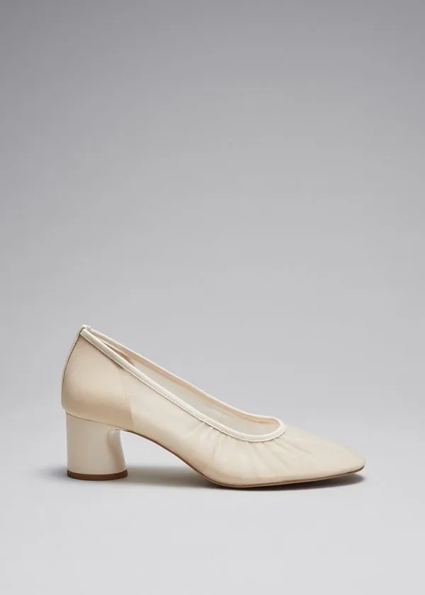 Women Pumps and Other Stories Soft BlockHeel Pumps White