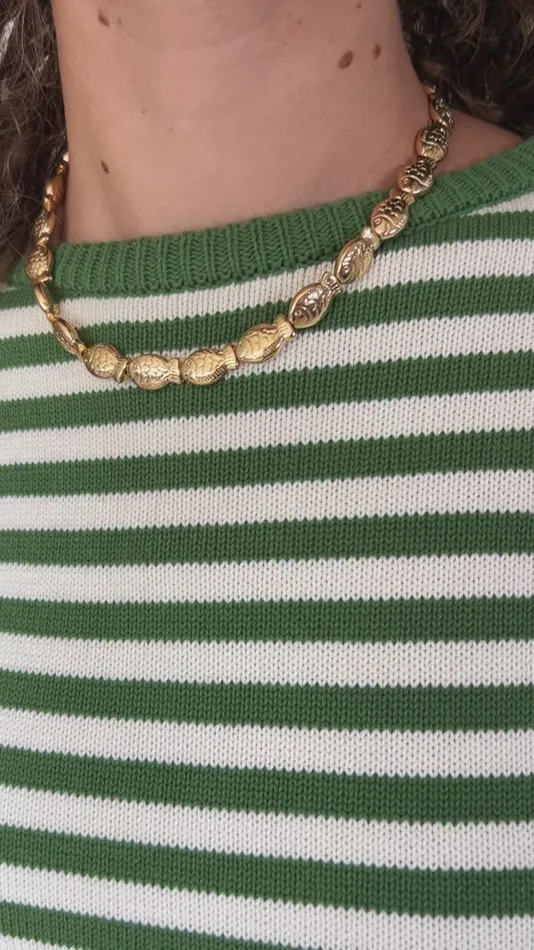 Women quotI Can039t Believe It039s Not Vintagequot Crewneck Green Stripe Lisa Says Gah Sweaters
