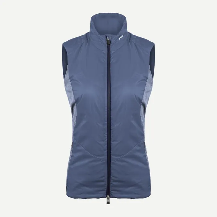Women Radiation Vest 8211 Insulated Golf Vest Steel Blue KJUS Midlayers and Sweaters