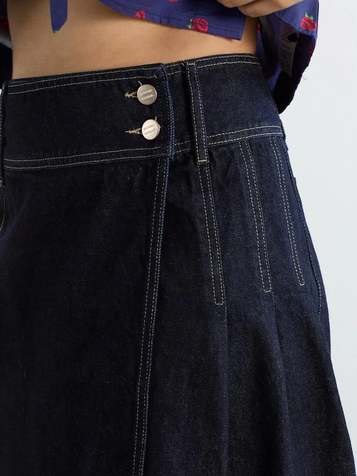 Women Raye Denim Skirt Dark Indigo Lisa Says Gah Skirts