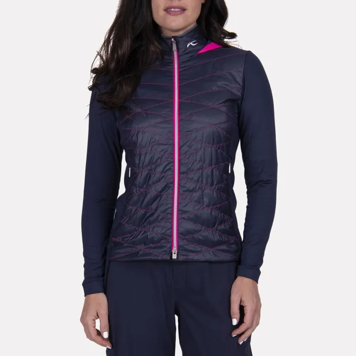 Women Retention Hooded Jacket Atlanta Blue KJUS Jackets and Vests