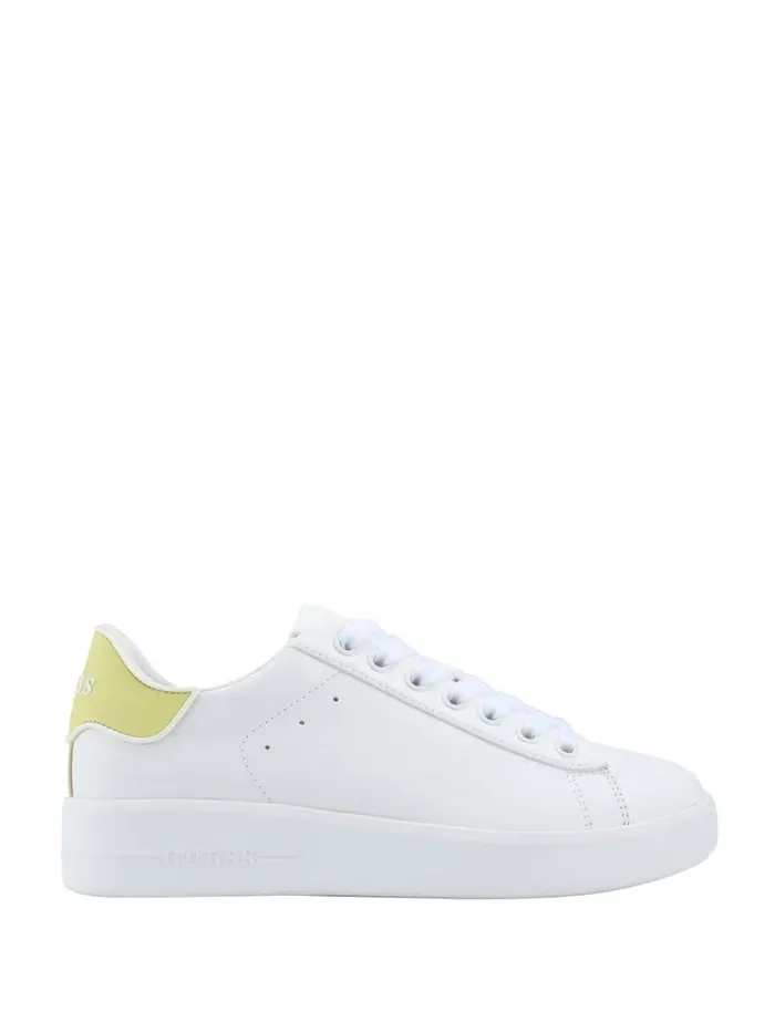 Women Rockies Pop Heel Sneakers Ivory Sneakers GUESS