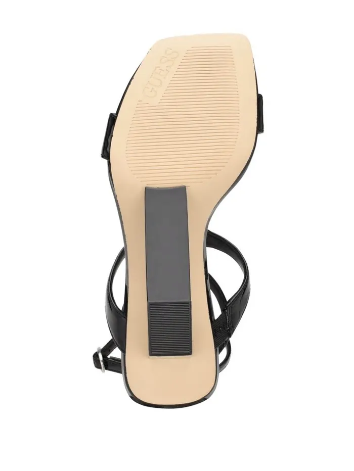 Women Sandals GUESS Bacio TStrap Wedge Heels Black 002 Women Sandals GUESS Bacio TStrap Wedge Heels Black 002