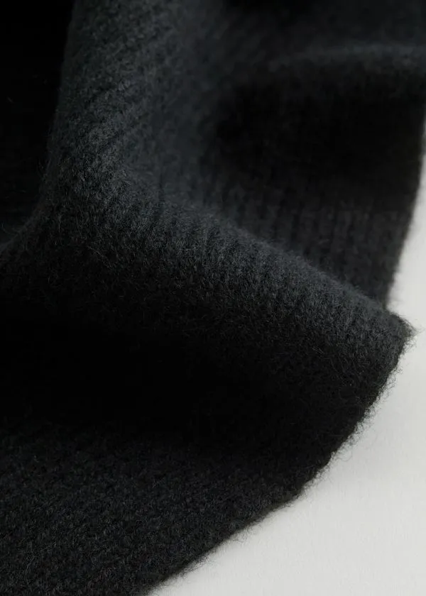 Women Scarves and Other Stories Cashmere Knit Scarf Black