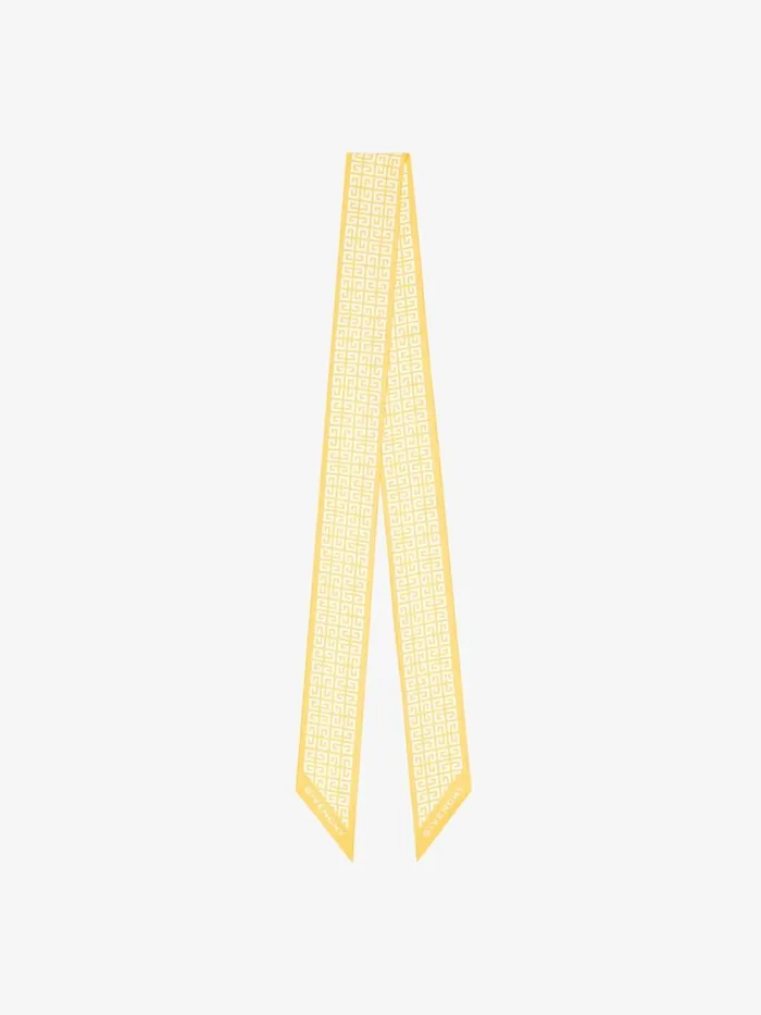 Women Scarves Givenchy 4G Bandeau In Silk Whiteyellow