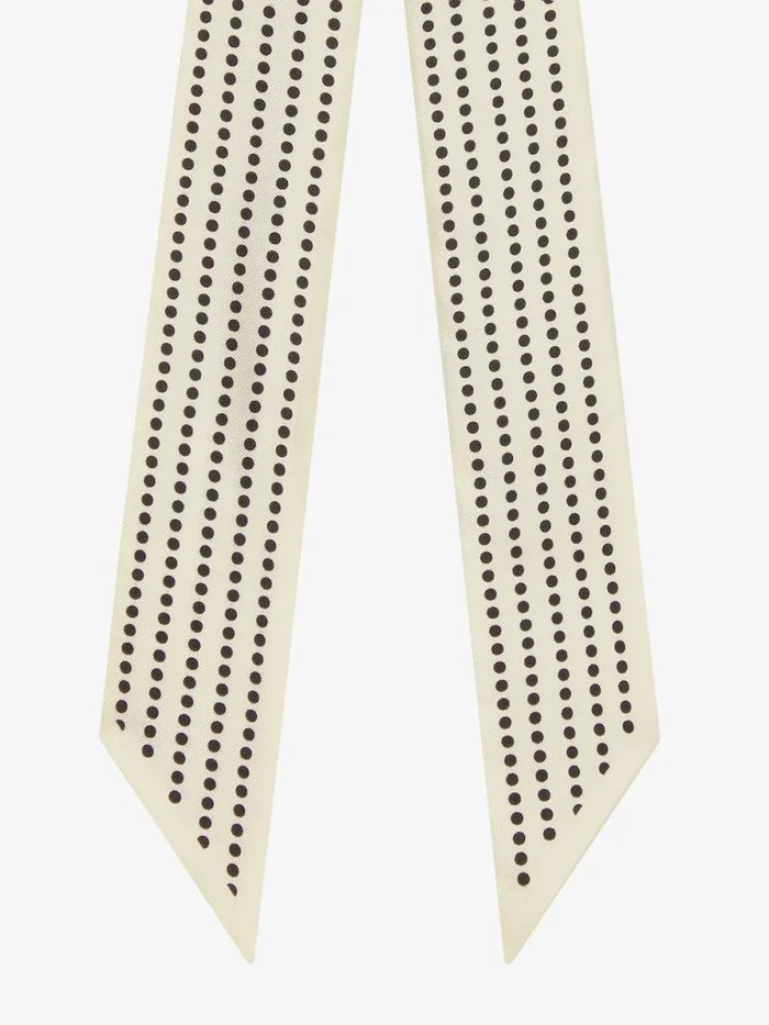 Women Scarves Givenchy Polka Dots Bandeau In Silk Ivoryblack