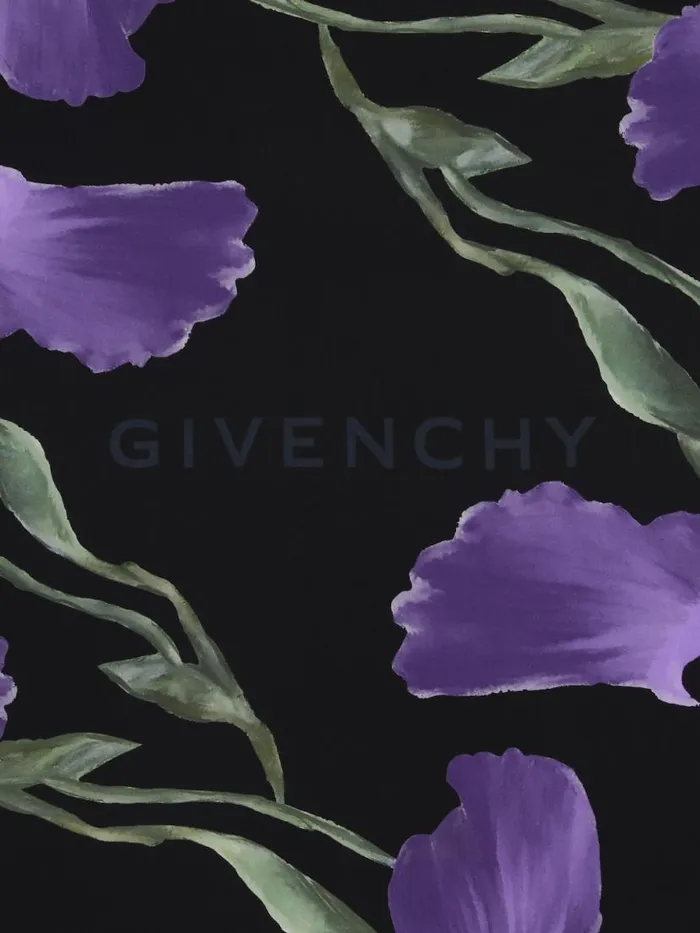 Women Scarves Givenchy Square In Silk With Floral Print Purple Women Scarves Givenchy Square In Silk With Floral Print Purple