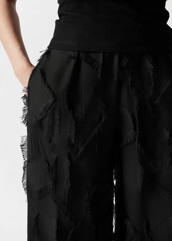 Women Sets and Suits and Other Stories Fringed Trousers Black