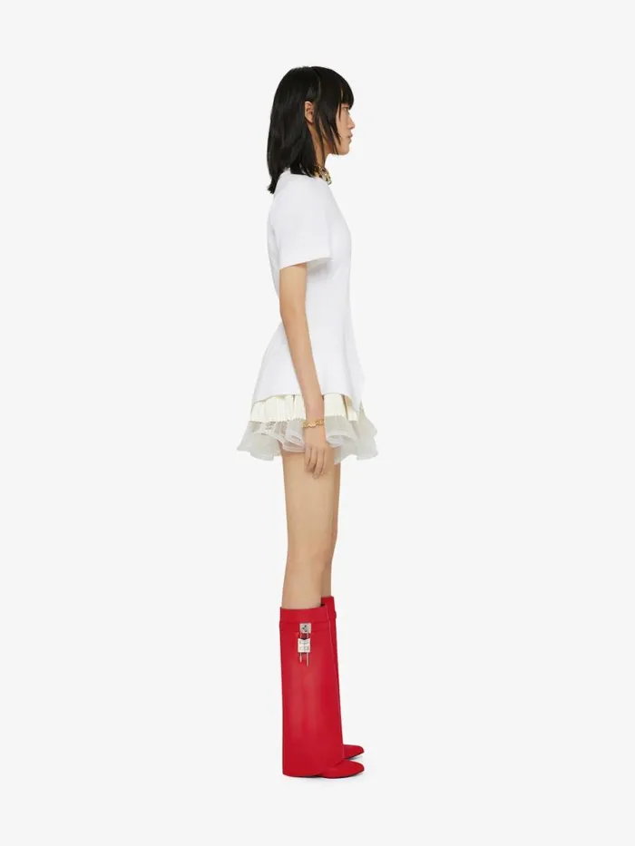 Women Shark Lock Givenchy Shark Lock Boots In Leather Red Women Shark Lock Givenchy Shark Lock Boots In Leather Red