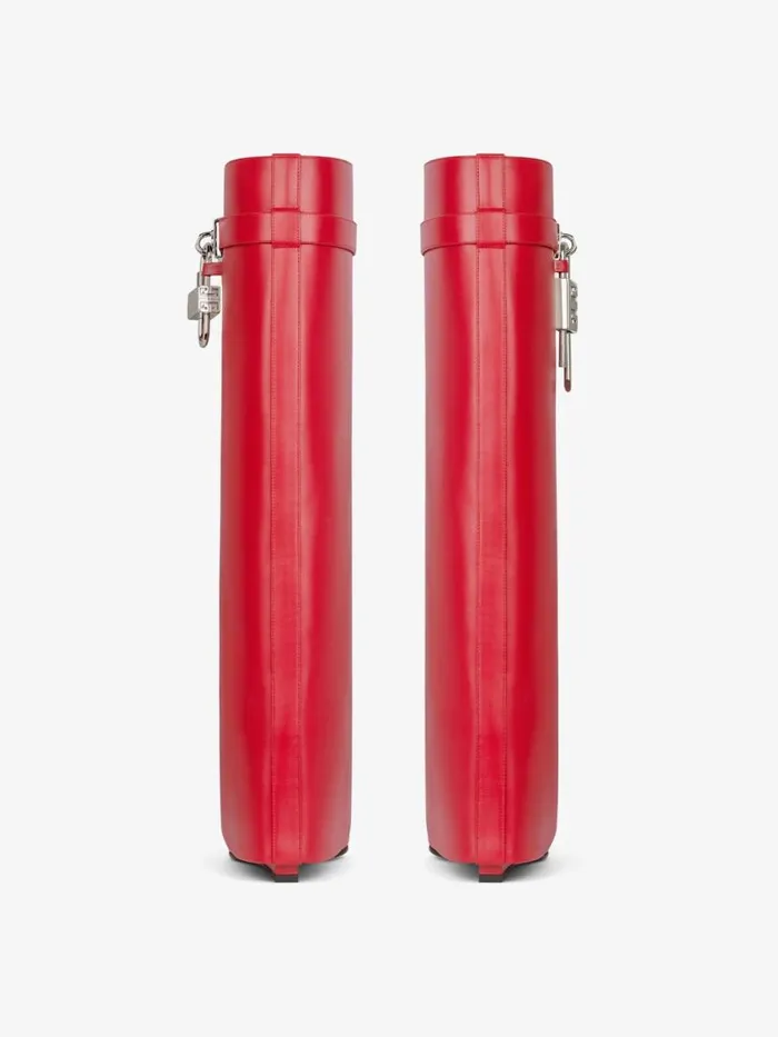 Women Shark Lock Givenchy Shark Lock Boots In Leather Red Women Shark Lock Givenchy Shark Lock Boots In Leather Red