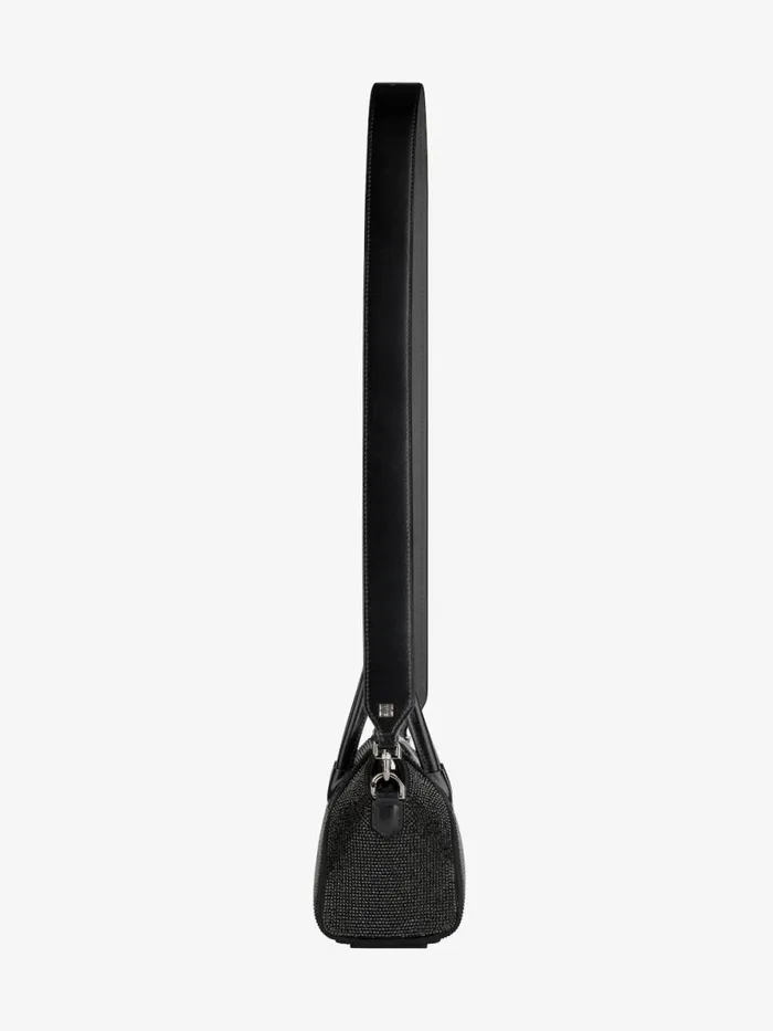 Women Shoulder Bags Givenchy Antigona Toy Bag In Satin With Strass Black