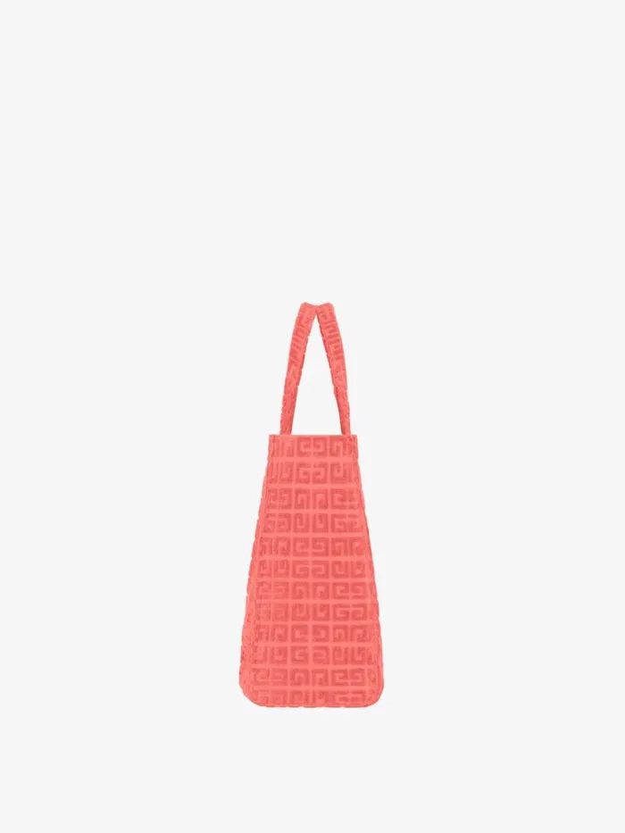 Women Shoulder Bags Givenchy Medium GTote Bag In 4G Cotton Towelling Coral