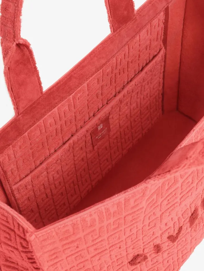 Women Shoulder Bags Givenchy Medium GTote Bag In 4G Cotton Towelling Coral