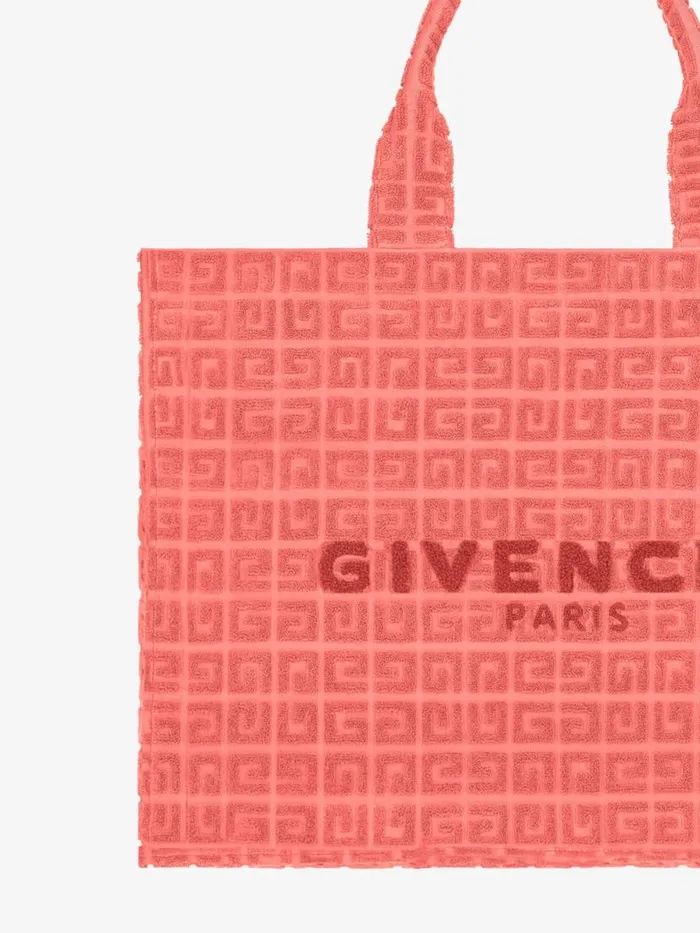 Women Shoulder Bags Givenchy Medium GTote Bag In 4G Cotton Towelling Coral