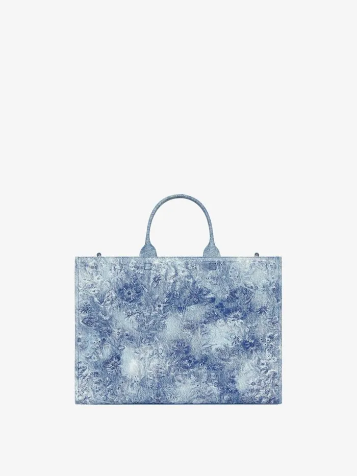 Women Shoulder Bags Givenchy Medium GTote Bag In Washed Embroidered Denim Medium Blue Women Shoulder Bags Givenchy Medium GTote Bag In Washed Embroidered Denim Medium Blue