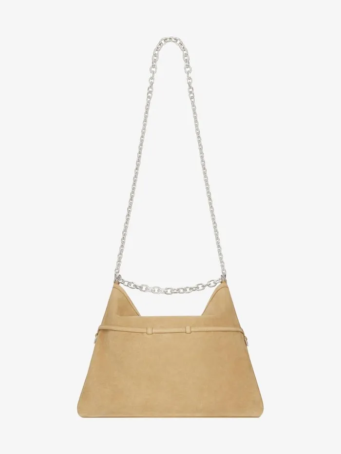 Women Shoulder Bags Givenchy Medium Voyou Chain Bag In Suede Hazel Women Shoulder Bags Givenchy Medium Voyou Chain Bag In Suede Hazel