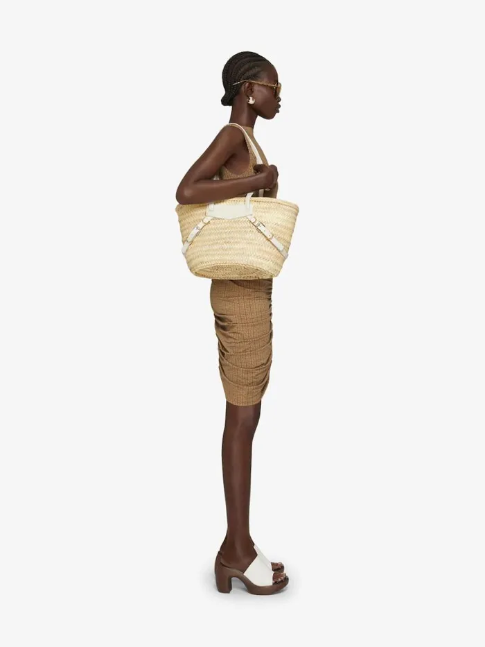 Women Shoulder Bags Givenchy Small Voyou Basket Bag In Raffia Ivory Women Shoulder Bags Givenchy Small Voyou Basket Bag In Raffia Ivory