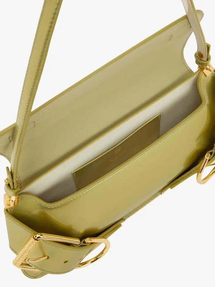 Women Shoulder Bags Givenchy Voyou Shoulder Flap Bag In Patent Effect Leather Almond Green Women Shoulder Bags Givenchy Voyou Shoulder Flap Bag In Patent Effect Leather Almond Green