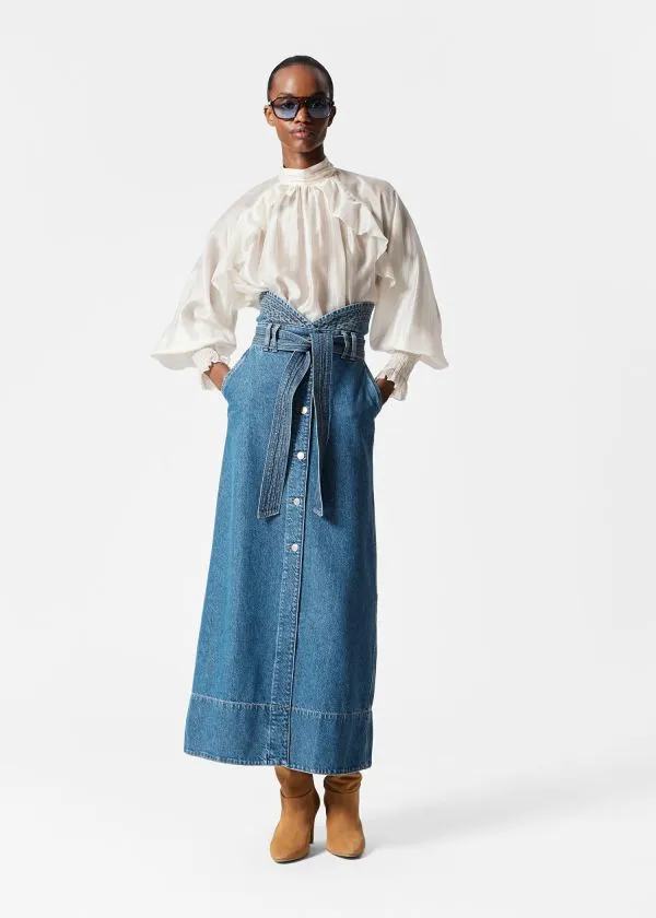 Women Skirts and Other Stories Denim Maxi Skirt Mid Blue