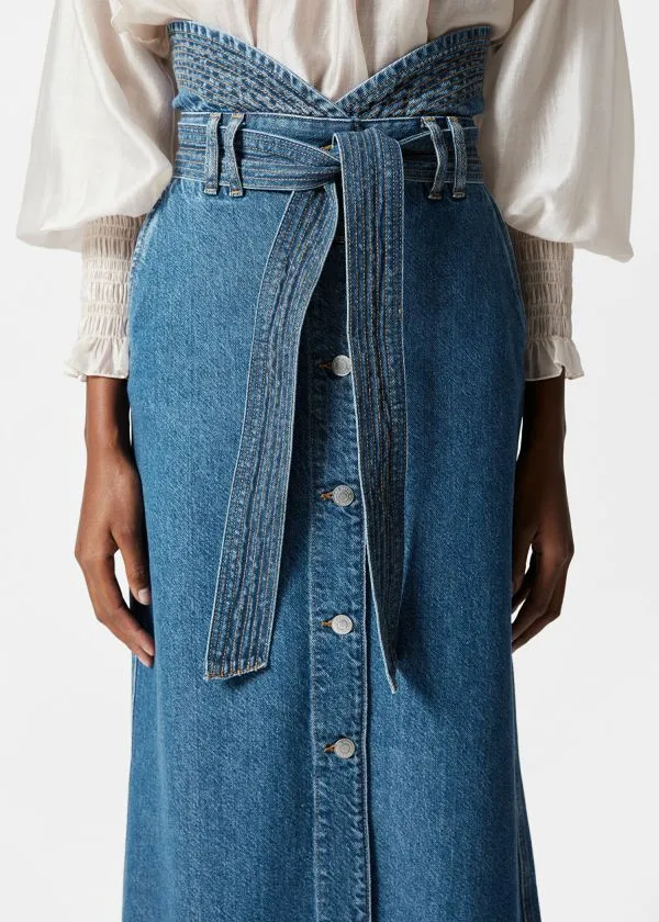 Women Skirts and Other Stories Denim Maxi Skirt Mid Blue