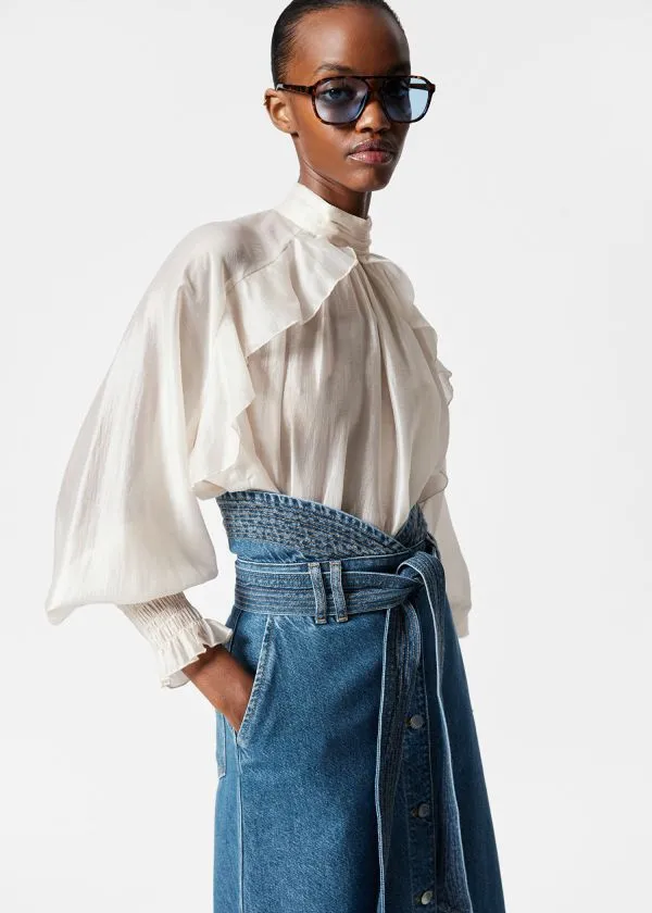 Women Skirts and Other Stories Denim Maxi Skirt Mid Blue