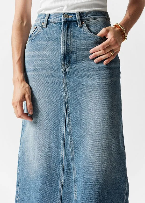 Women Skirts and Other Stories Denim Midi Skirt Mid Blue