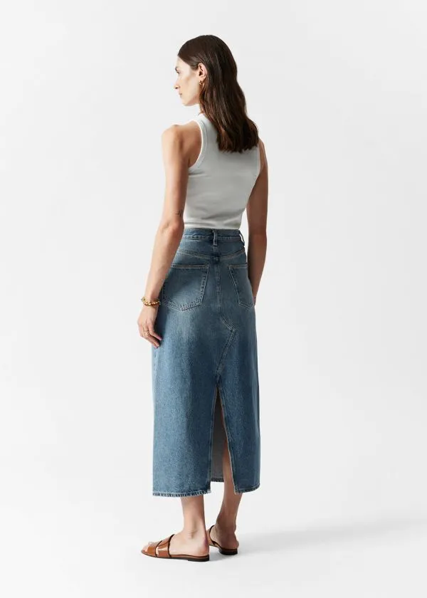 Women Skirts and Other Stories Denim Midi Skirt Mid Blue