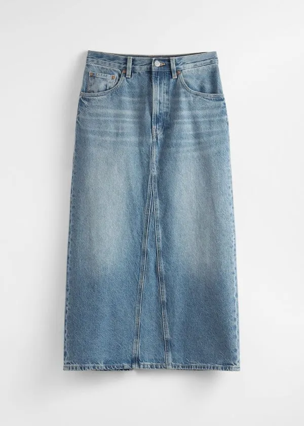 Women Skirts and Other Stories Denim Midi Skirt Mid Blue