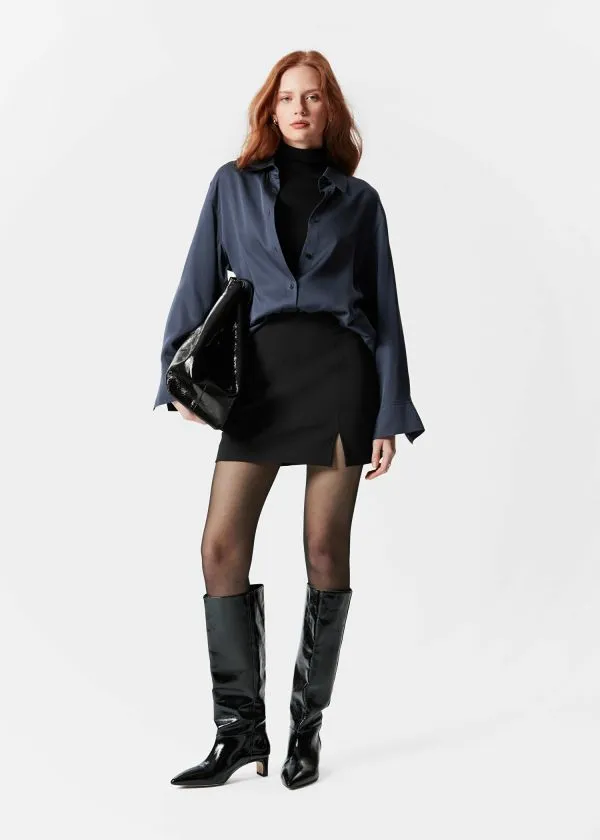 Women Skirts and Other Stories HighWaist Mini Skirt Black