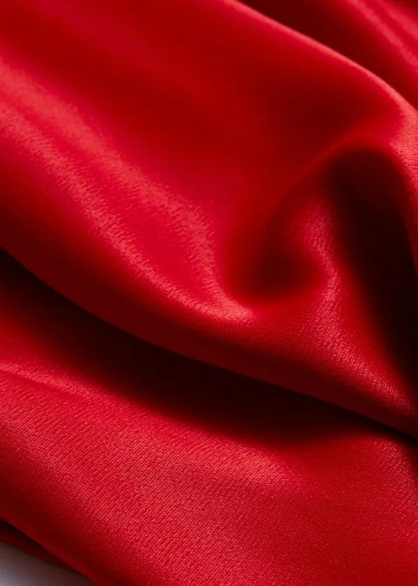 Women Skirts and Other Stories Satin Midi Skirt Red