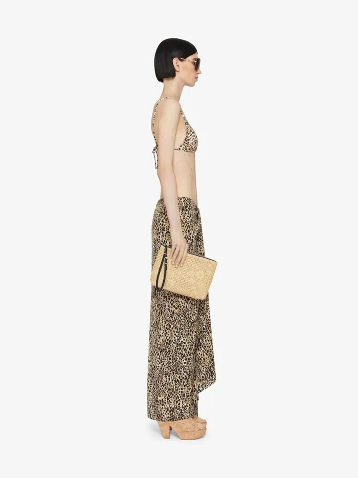 Women Skirts Givenchy Draped Skirt In Silk With Leopard Print Beigeblack